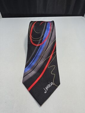 J. Garcia "Snail Garden" Abstract Silk Tie 63x3 Collector’s Edition Black